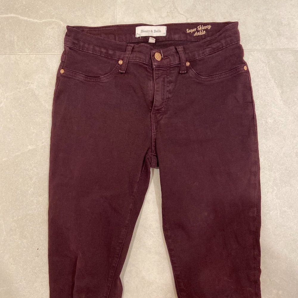 Henry & Belle Cherry Ombre Super Skinny Ankle Jean